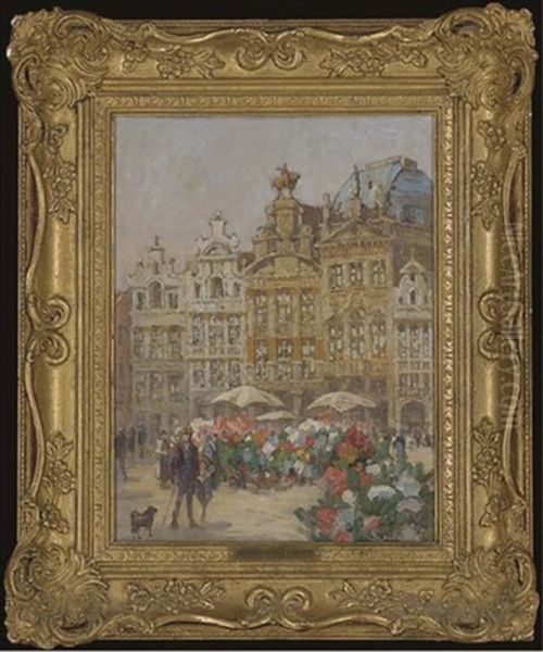 The Flower Stall, The Grand Place, Brussels - view 1