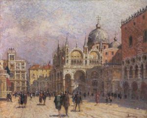 San Marco Te Venetie by Sophus Theobald Levinsen