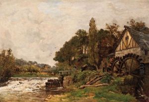 River Landscape With Mill by Maurice Levis