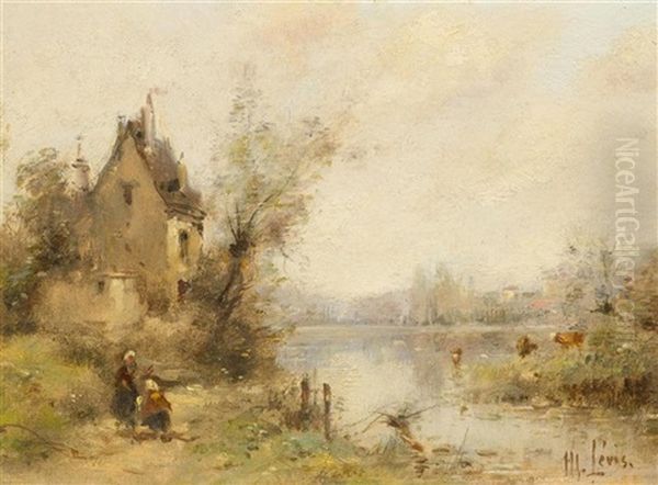 Small River Landscape With Figures - view 1