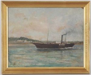Paysage De Campagne, Bateau Sur Le Lac Et Jeune Fille Portant Un Vase (3 Works) Paysage De Campagne, Bateau Sur Le Lac Et Jeune Fille Portant Un Vase (3 Works)