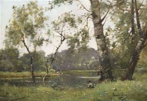 Flusslandschaft Bei Mortefontaine Flusslandschaft Bei Mortefontaine