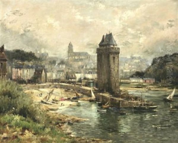 Le Pont De Saint Servan Au Matin - view 1
