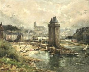 Le Pont De Saint Servan Au Matin by Maurice Levis