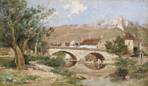 Le Vieux Pont De Mailly-le-chateau En Bourgogne