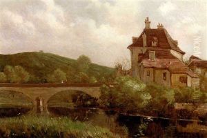 A Bridge By A French Hamlet