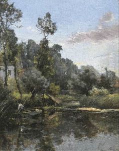 A Punt Near The Riverbank A Punt Near The Riverbank
