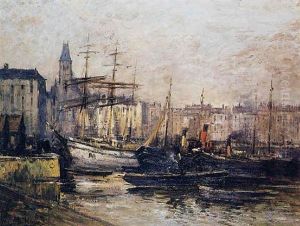 Un Coin Du Bassin A Boulogne by Maurice Levis
