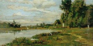 Bord De Riviere Anime by Maurice Levis