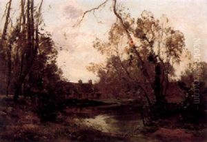 House In A River Landscape by Maurice Levis