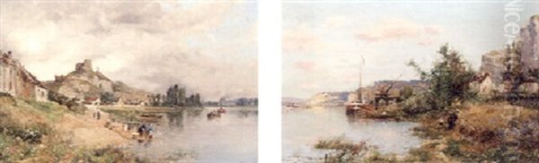 Washerwomen On A River Bank - view 1