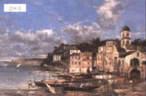 Coastal Scene At Sorrento by Maurice Levis