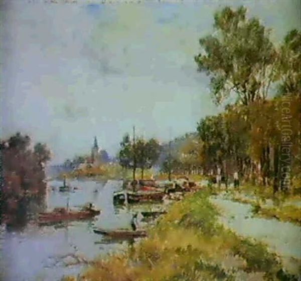 Le Clocher De St. Die, Vosges & Un Mouillage Au Bord De La Riviere - view 1