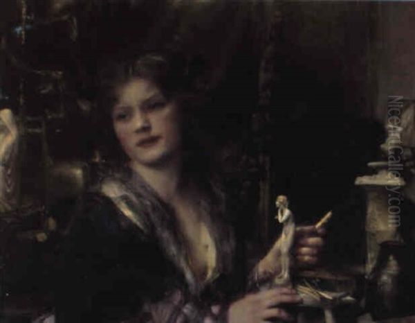 A Sculptress In Her Studio - view 1
