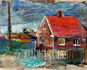 Composition With Houses From Stavnstrup, Denmark by Nana Levison