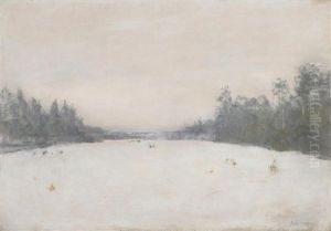 Snow-covered Meadow by Isaak Ilyich Levitan
