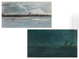 Paar Russische Landschaften In Truber, Nebeliger Lichtstimmung (pair) by Isaak Ilyich Levitan