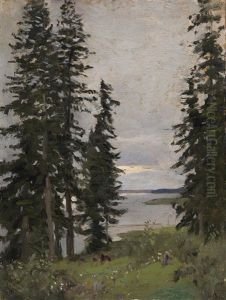 Forest By The Lake by Isaak Ilyich Levitan