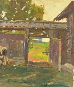 The Farmyard Gate by Isaak Ilyich Levitan