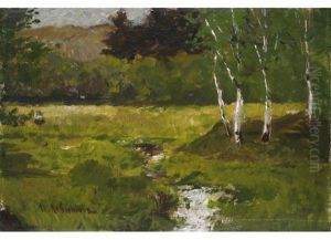 Fruhlingslandschaft Mit Birken by Isaak Ilyich Levitan