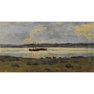 Boats On A Lake by Isaak Ilyich Levitan