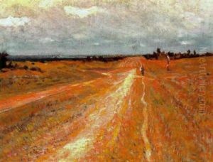 Feldweg Mit Figurlicher Staffage