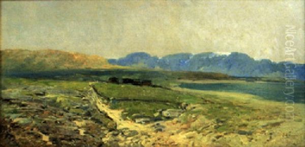 Landskapsutsikt, I Bakgrunden Bergsmassiv - view 1
