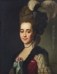 Portrait Of Princess Varvara Golitsyna by Dimitri Gregoriovitc Levitsky