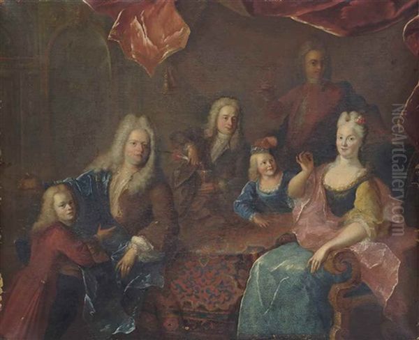 Portrait Of A Family, In An Interior - view 1