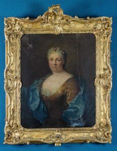 Portrait En Buste De Marguerite Duquesnois by Robert Levrac-Tournieres