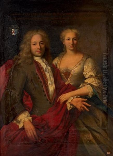Portrait Dit De Louis De Pelluys, Conseiller Du Roi, Controleur General Des Rentes De L'hotel De Ville De Paris Et De Jeanne Gabrielle Lecocq, Son Epouse - view 1