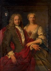 Portrait Dit De Louis De Pelluys, Conseiller Du Roi, Controleur General Des Rentes De L'hotel De Ville De Paris Et De Jeanne Gabrielle Lecocq, Son Epouse by Robert Levrac-Tournieres