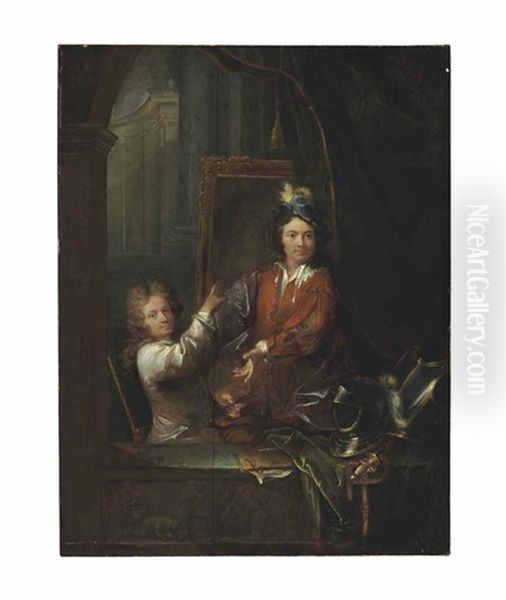 Self-portrait With Pierre De La Roche - view 1