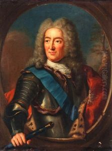 Portrait Des Marie Eleonore Du Maine, Comte Du Bourg, Marechal De France Et Gouverneur D'alsace by Robert Levrac-Tournieres