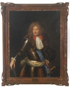 Portrait Of The Duke Of Berwick In Armor by Robert Levrac-Tournieres