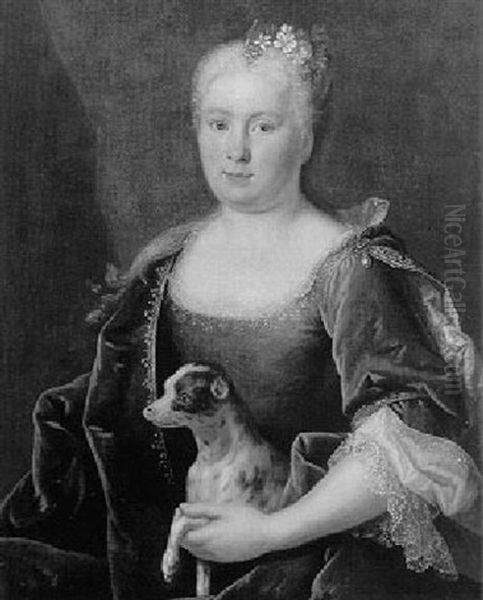 Portrait De Femme Avec Son Chien - view 1
