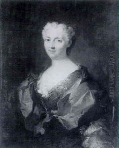 Portrait De Catherine Guyer by Robert Levrac-Tournieres