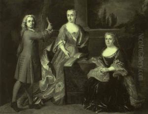 Portrait De Famille Dans Un Interieur by Robert Levrac-Tournieres
