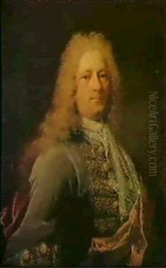 Portrait D'homme En Habit D'apparat by Robert Levrac-Tournieres
