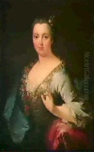 Portrait D'une Jeune Femme En Buste by Robert Levrac-Tournieres