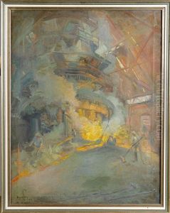 The Blast, Iron Furnaces by Alexander Oscar Levy