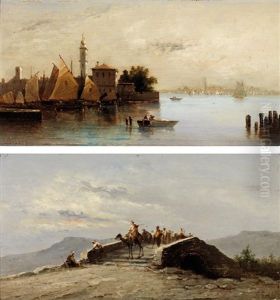 Caravane Sur Un Pont, Port D'orient (2 Works)