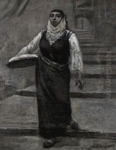 Jeune Femme Descendant Les Escaliers De La Casbah D'alger