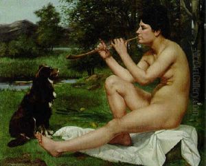 A Woman Playing A Flute
