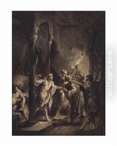 A Nighttime Meeting by Henri Leopold Levy