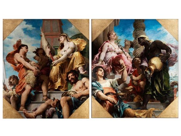 Allegorie Des Handels Sowie Allegorie Der Produktion (pair) - view 1