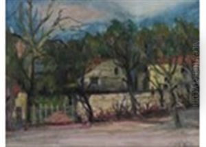 View Of Houses Through The Trees