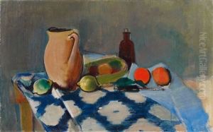 Stilleben Mit Fruchten Und Tonkrug by Rudolf Levy