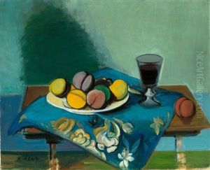 Stilleben Mit Pfirsichen by Rudolf Levy