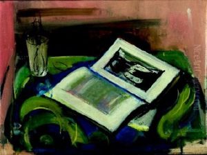 Stilleben Mit Aufgeschlagenem Buch